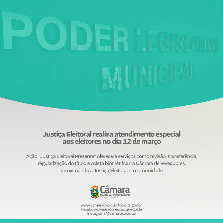 Justiça Eleitoral realiza atendimento especial aos eleitores de Cacique Doble nesta quinta-feira, 12 de março